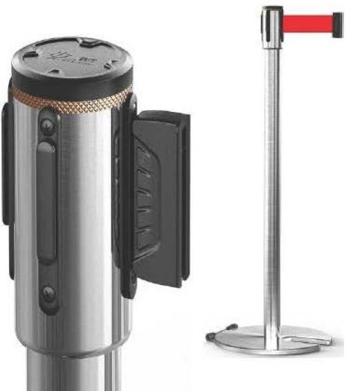 Stackable U Shaped Retractable Belt Stanchions